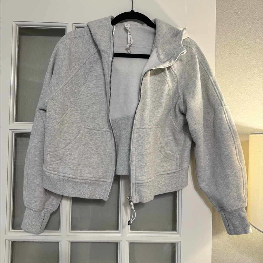 Lululemon Gray Cropped Hoodie